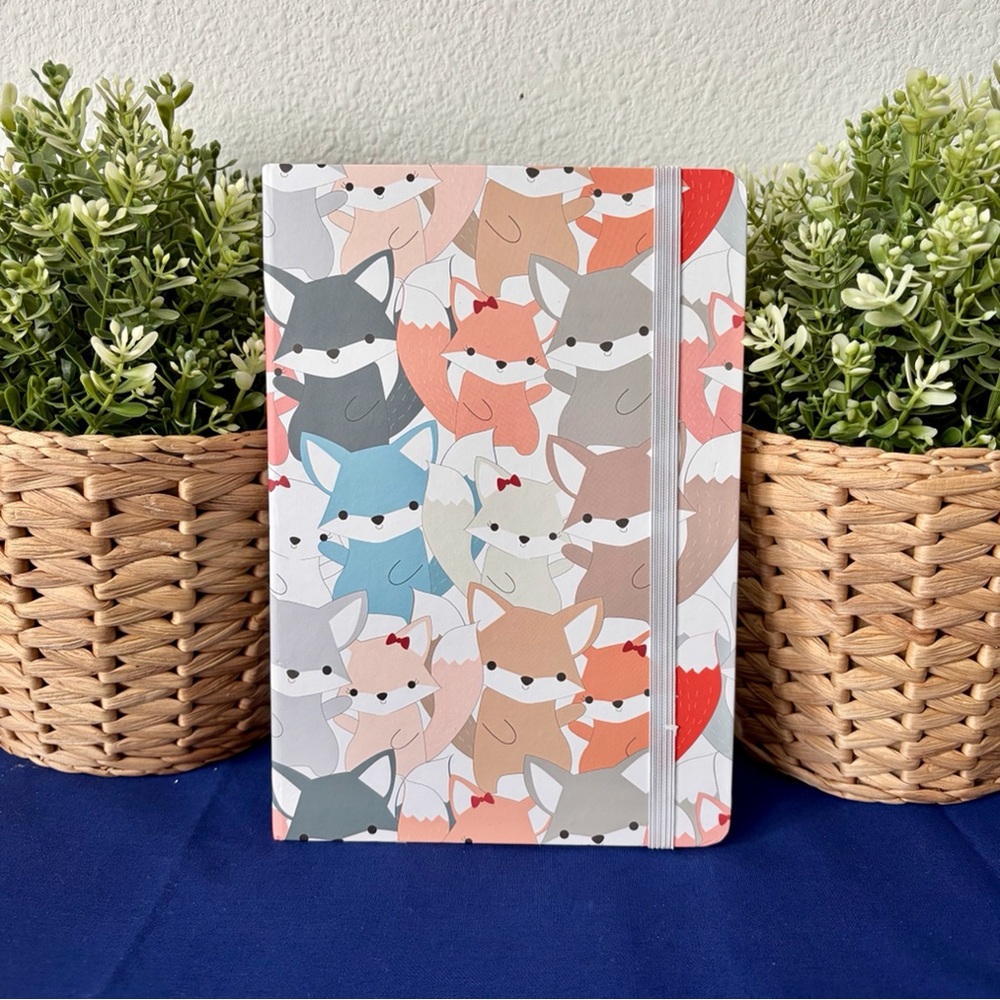 Cute Fox Pattern Hardcover Notebook